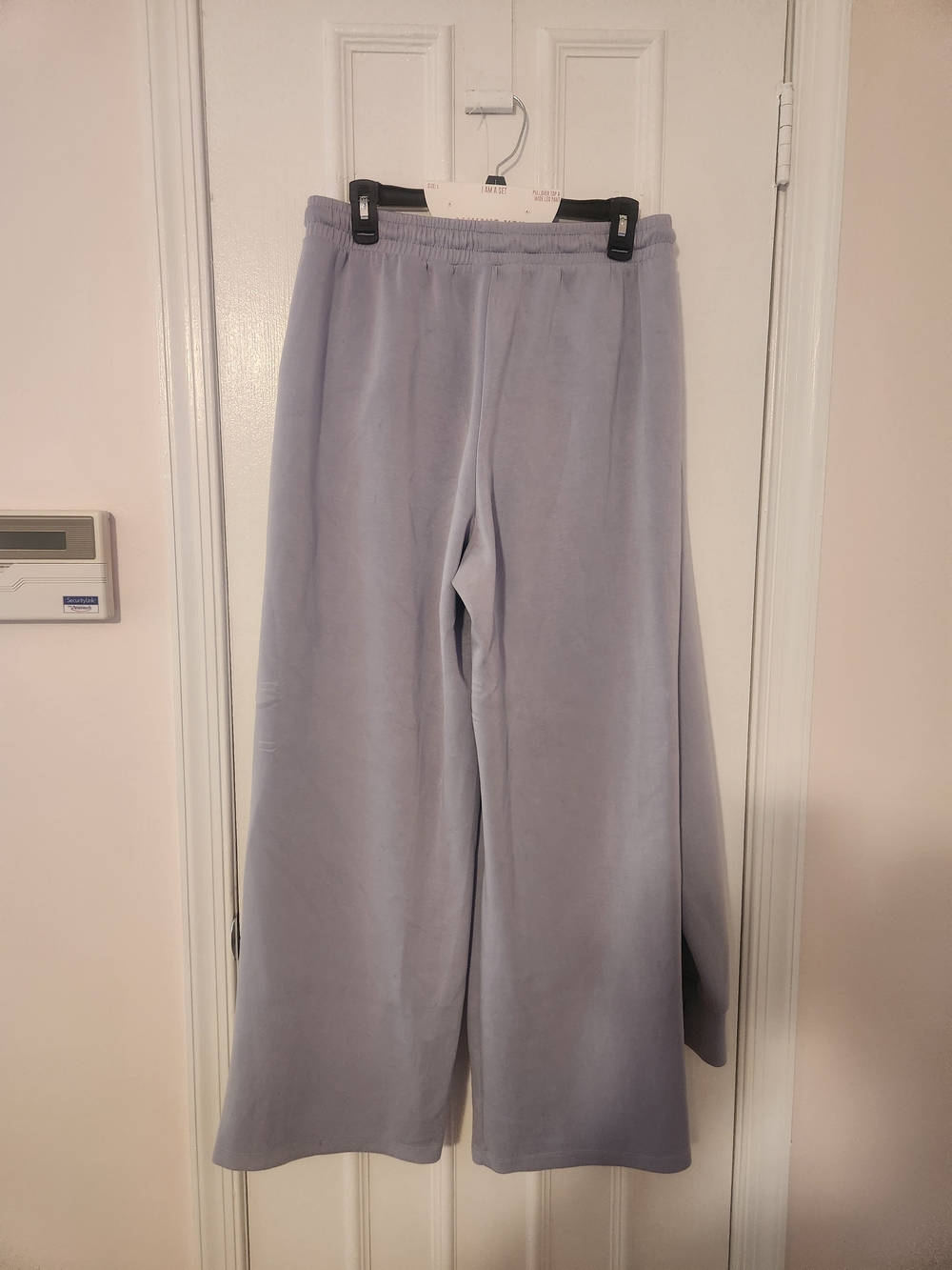 Quarter-Zip Pullover & Wide-Leg Sweatpants Set - Light Blue Grey - Picture 3 of 3